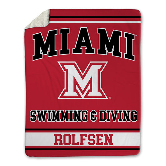 Miami of Ohio - NCAA Men's Swimming & Diving : Elijah Rolfsen - Blanket-0