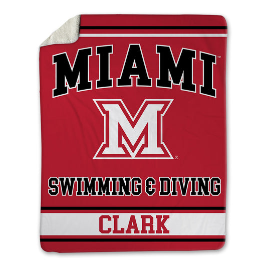 Miami of Ohio - NCAA Men's Swimming & Diving : George Clark - Blanket-0