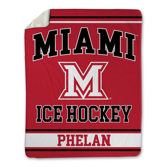 Miami of Ohio - NCAA Men's Ice Hockey : Michael Phelan - Blanket-0
