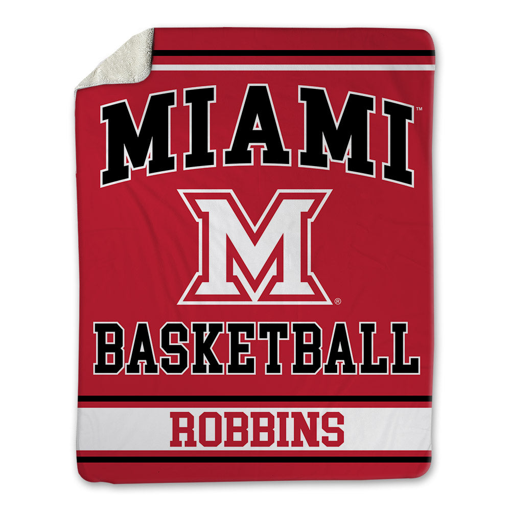 Miami of Ohio - NCAA Men's Basketball : Tyler Robbins - Blanket-0