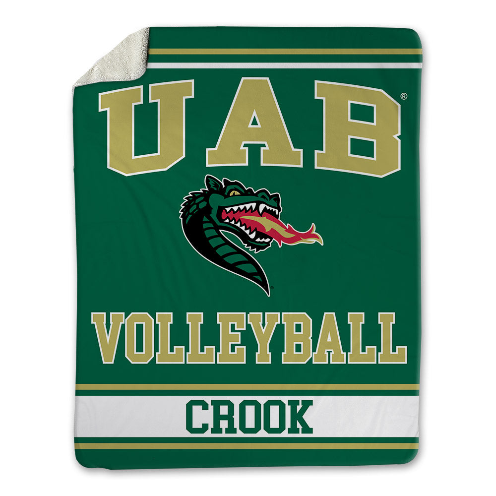 UAB - NCAA Women's Volleyball : Jorda Crook - Blanket-0