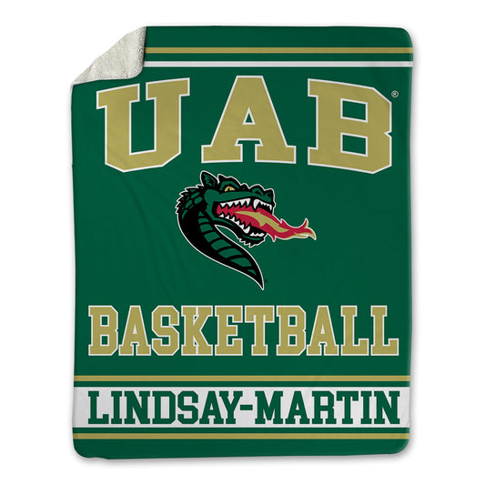 UAB - NCAA Men's Basketball : Kyeron Lindsay-Martin - Blanket-0