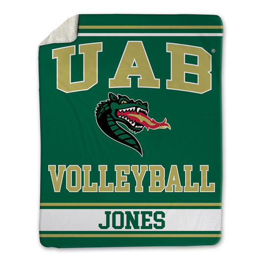 UAB - NCAA Women's Volleyball : Abigail Jones - Blanket-0