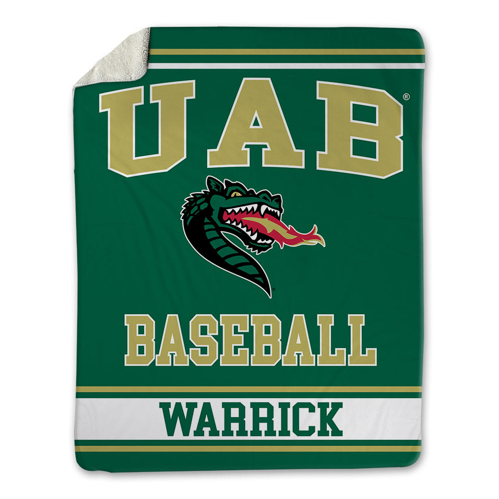 UAB - NCAA Baseball : Isaac Warrick - Blanket-0