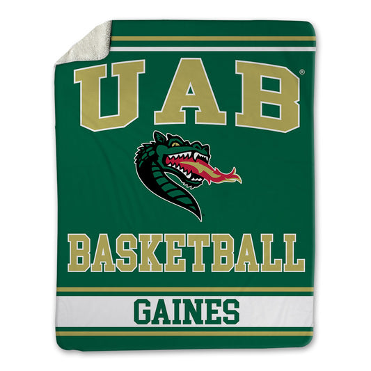 UAB - NCAA Men's Basketball : Eric Gaines - Blanket-0