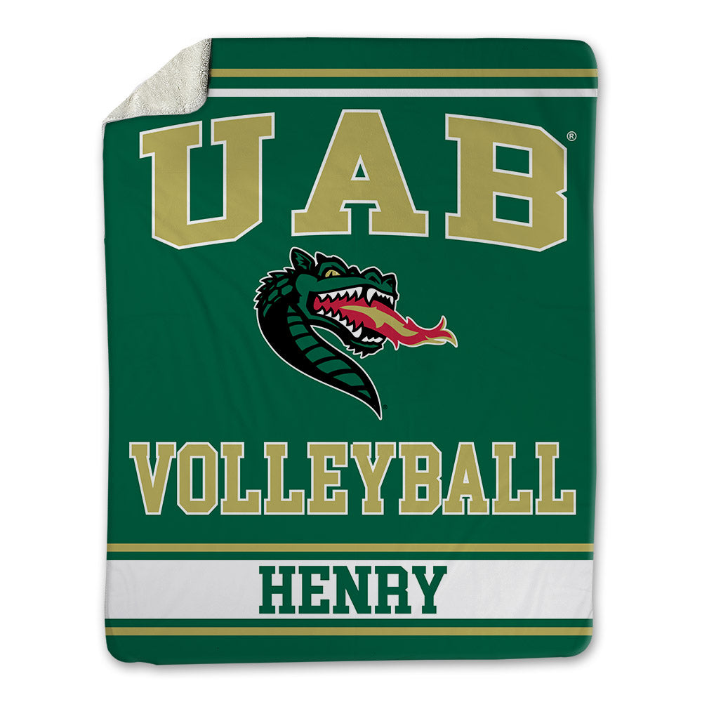 UAB - NCAA Women's Volleyball : Shayla Henry - Blanket-0