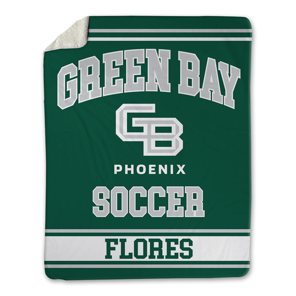 UW Green Bay - NCAA Men's Soccer : Isiah Flores - Blanket-0