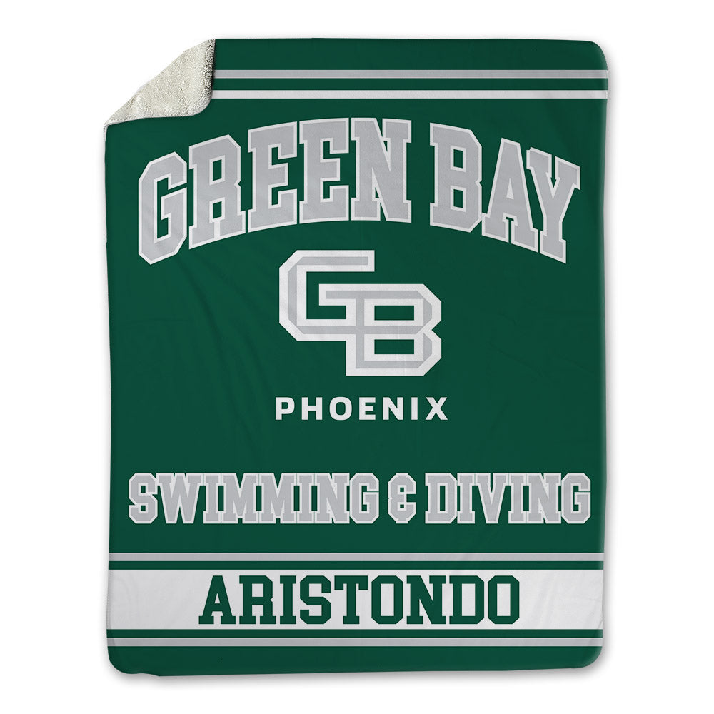 UW Green Bay - NCAA Men's Swimming & Diving : Chris Aristondo - Blanket-0