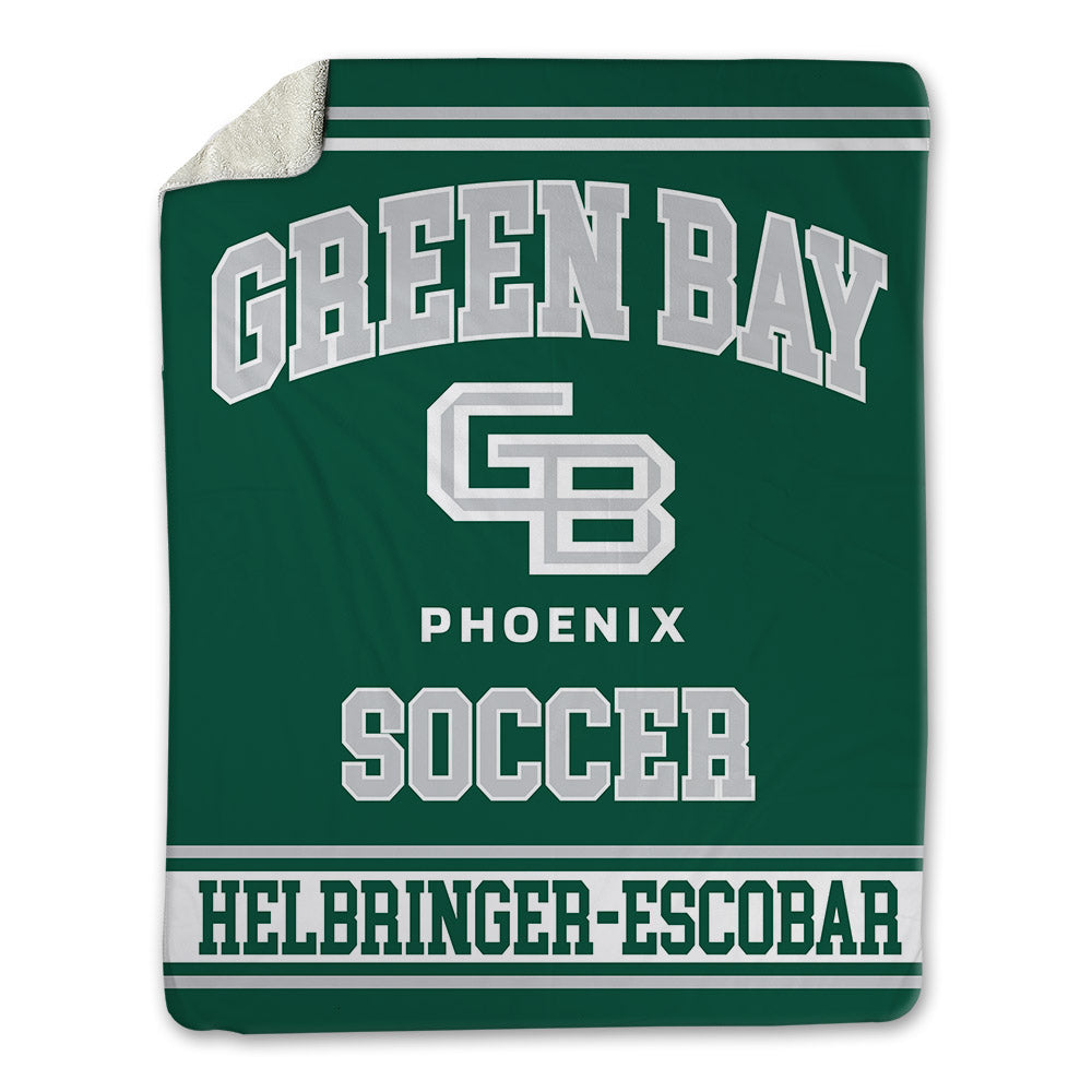 UW Green Bay - NCAA Women's Soccer : Aixa Helbringer-Escobar - Blanket-0