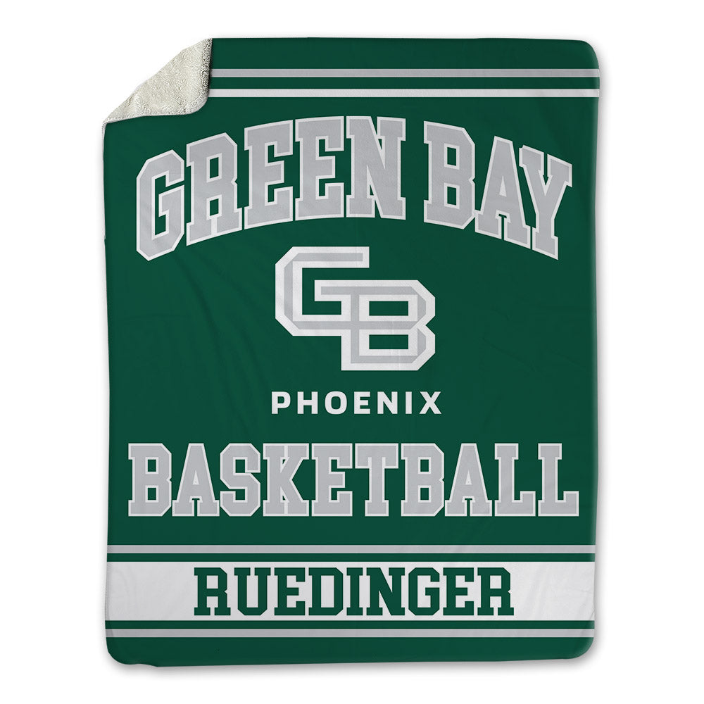 UW Green Bay - NCAA Men's Basketball : Preston Ruedinger - Blanket-0
