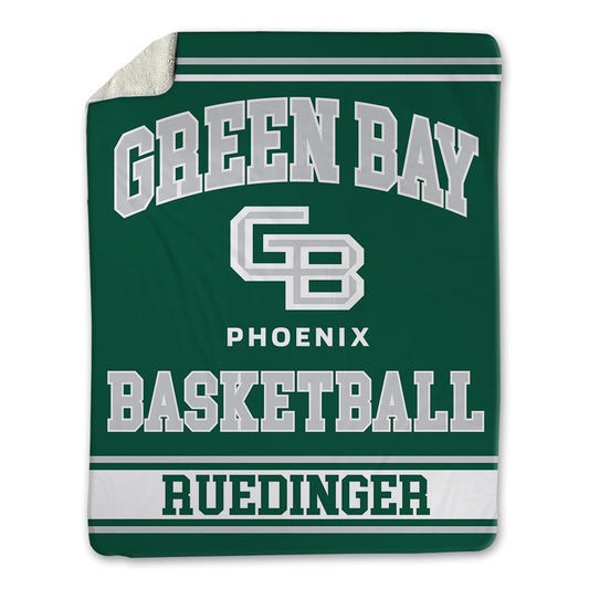 UW Green Bay - NCAA Men's Basketball : Preston Ruedinger - Blanket-0