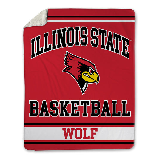 Illinois State - NCAA Men's Basketball : Landon Wolf - Blanket-0