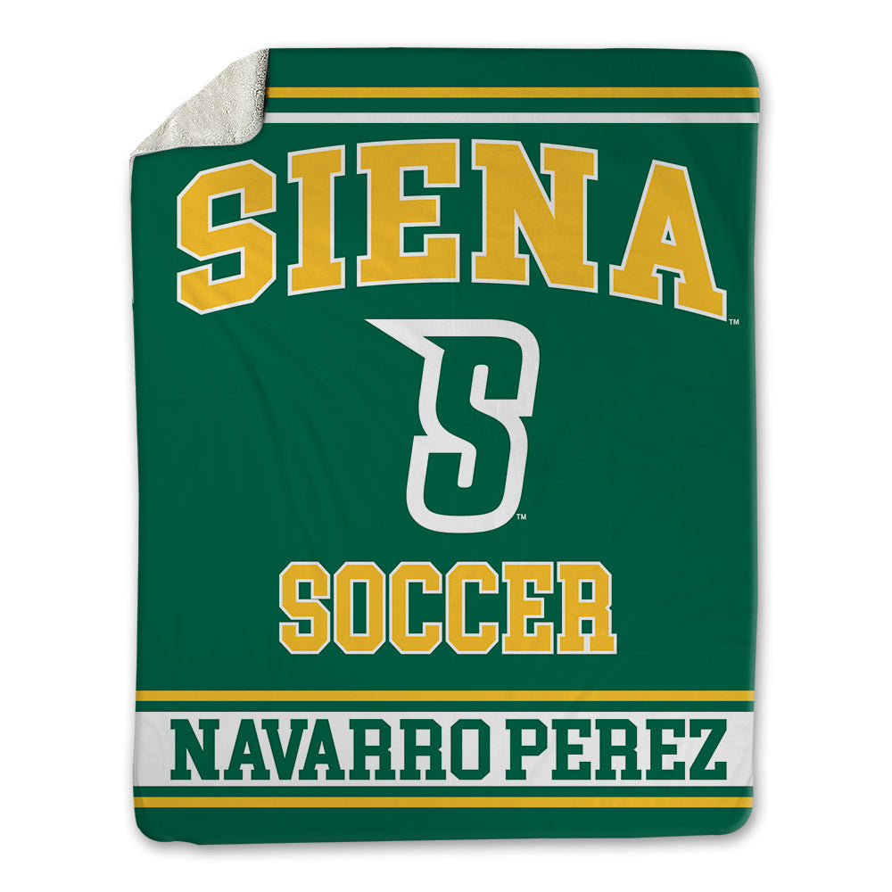 Siena - NCAA Men's Soccer : Mario Navarro Perez - Blanket-0
