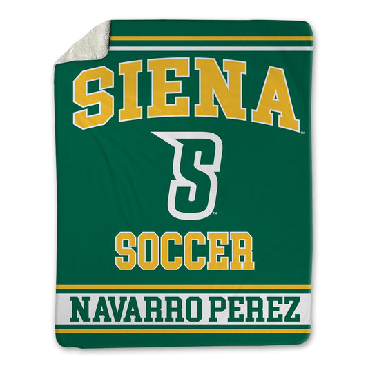 Siena - NCAA Men's Soccer : Mario Navarro Perez - Blanket-0
