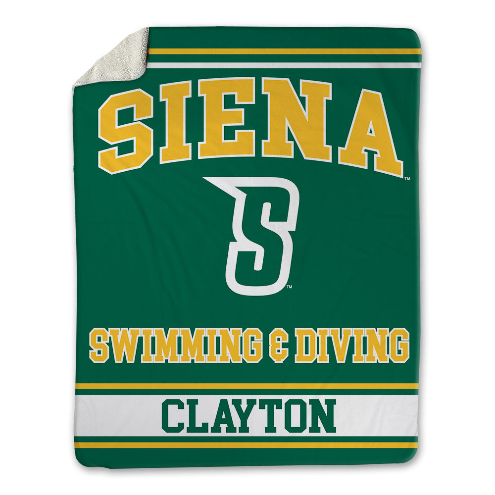 Siena - NCAA Women's Swimming & Diving : Abby Clayton - Blanket-0