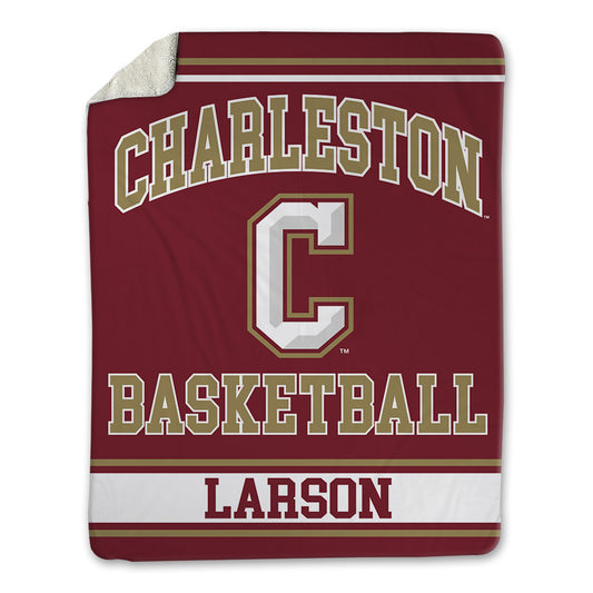 Charleston - NCAA Men's Basketball : Ryan Larson - Blanket-0