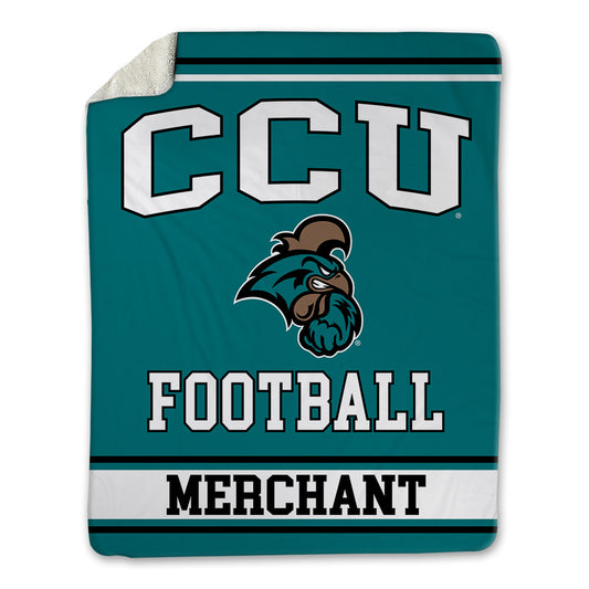 Coastal Carolina - NCAA Football : Nate Merchant - Blanket-0