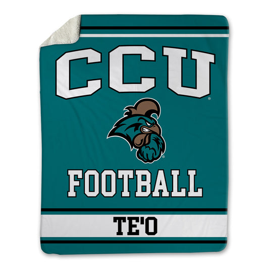 Coastal Carolina - NCAA Football : Malaki Te'o - Blanket-0
