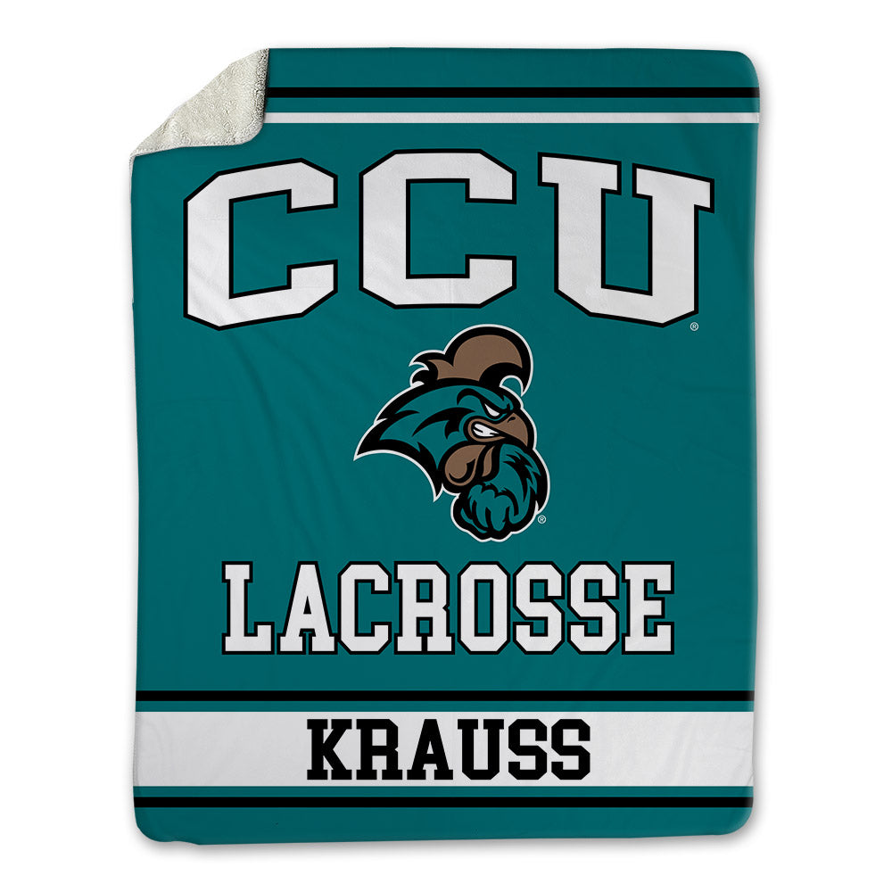 Coastal Carolina - NCAA Women's Lacrosse : Erica Krauss - Blanket-0