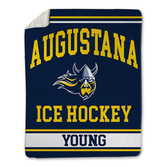 AU - NCAA Men's Ice Hockey : Easton Young - Blanket-0