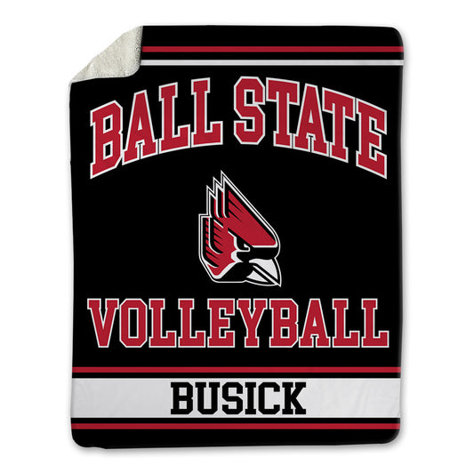 Ball State - NCAA Women's Volleyball : Paige Busick - Blanket-0