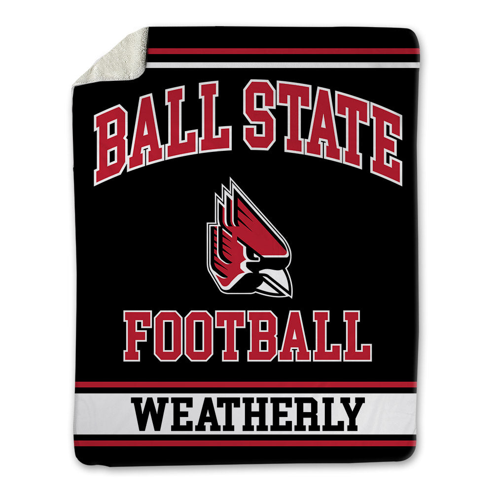 Ball State - NCAA Football : Eric Weatherly - Blanket-0
