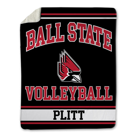 Ball State - NCAA Women's Volleyball : Marie Plitt - Blanket-0