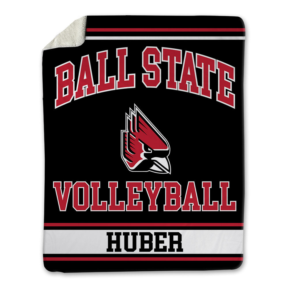 Ball State - NCAA Women's Volleyball : Maggie Huber - Blanket-0