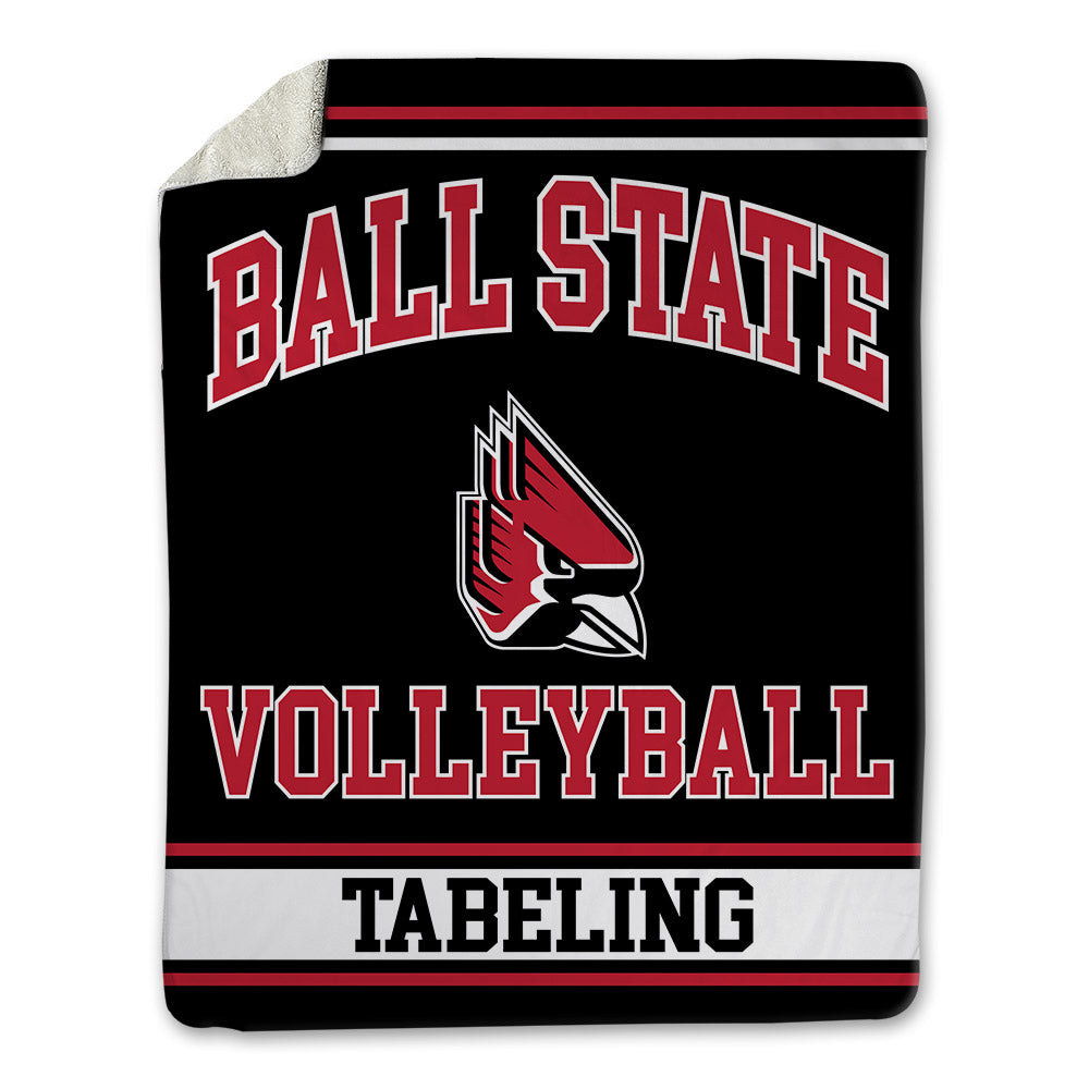 Ball State - NCAA Women's Volleyball : Elizabeth Tabeling - Blanket-0