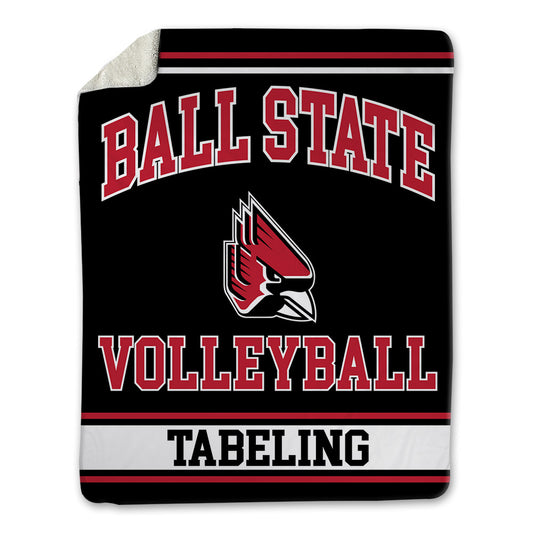 Ball State - NCAA Women's Volleyball : Elizabeth Tabeling - Blanket-0