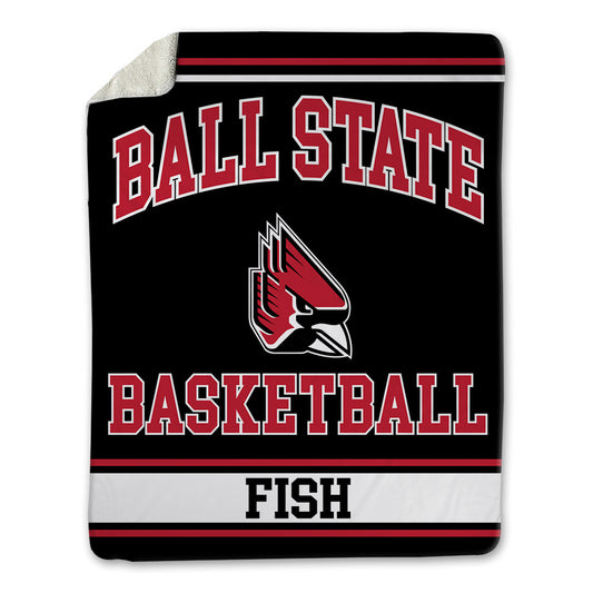 Ball State - NCAA Men's Basketball : Kayden Fish - Blanket-0