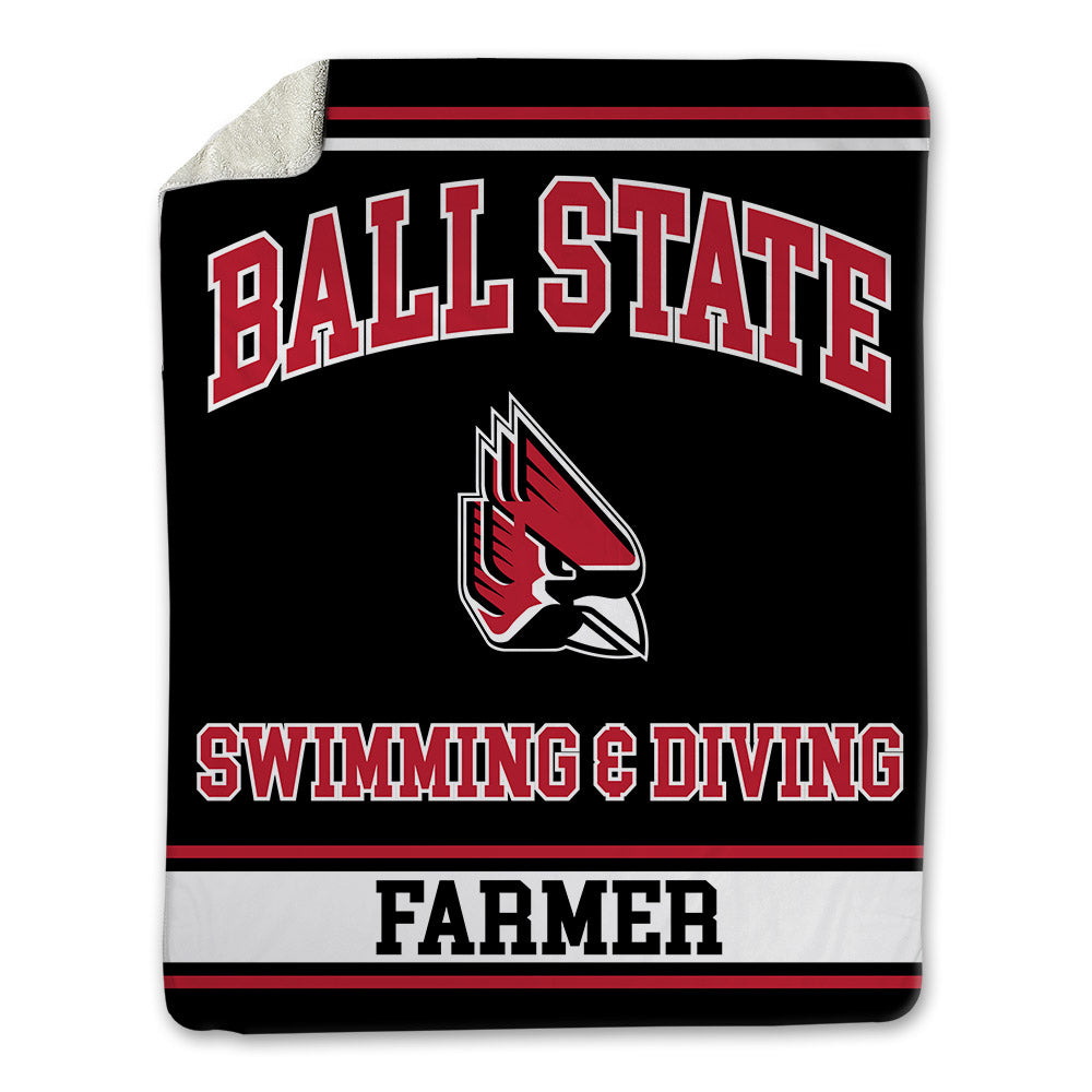 Ball State - NCAA Men's Swimming & Diving : Ryan Farmer - Blanket-0