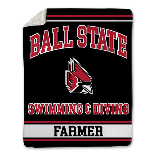 Ball State - NCAA Men's Swimming & Diving : Ryan Farmer - Blanket-0
