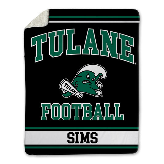 Tulane - NCAA Football : Joshua Sims - Blanket-0