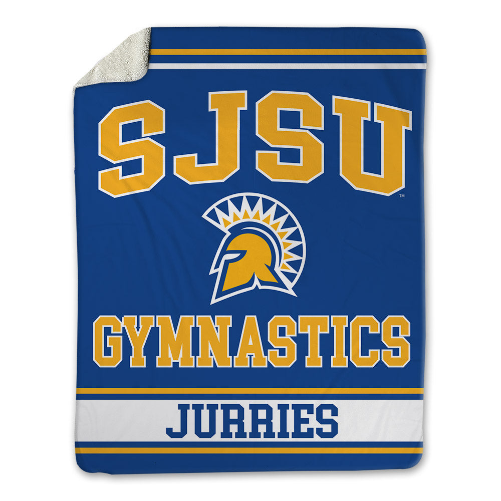 SJSU - NCAA Women's Gymnastics : kaviana jurries - Blanket-0