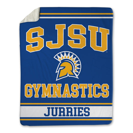 SJSU - NCAA Women's Gymnastics : kaviana jurries - Blanket-0