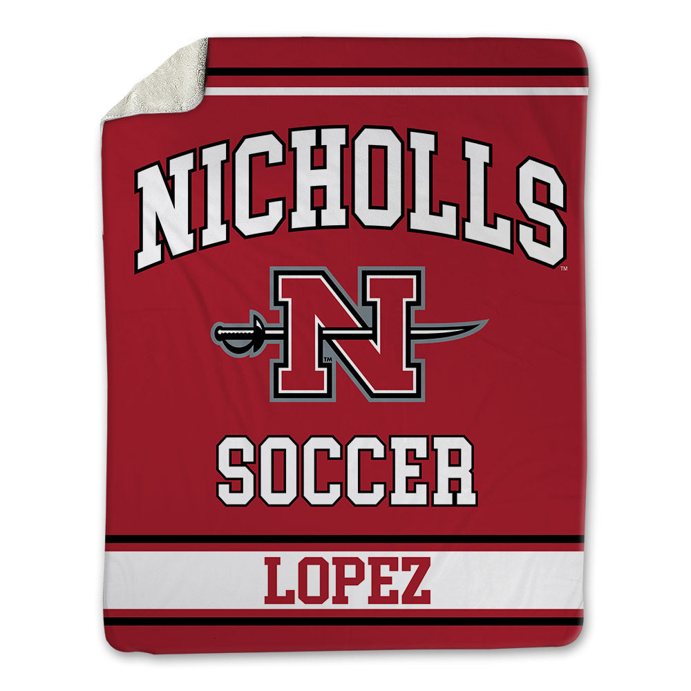 Nicholls State - NCAA Women's Soccer : Alena Lopez - Blanket-0