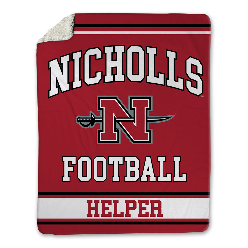 Nicholls State - NCAA Football : Justin Helper - Blanket-0