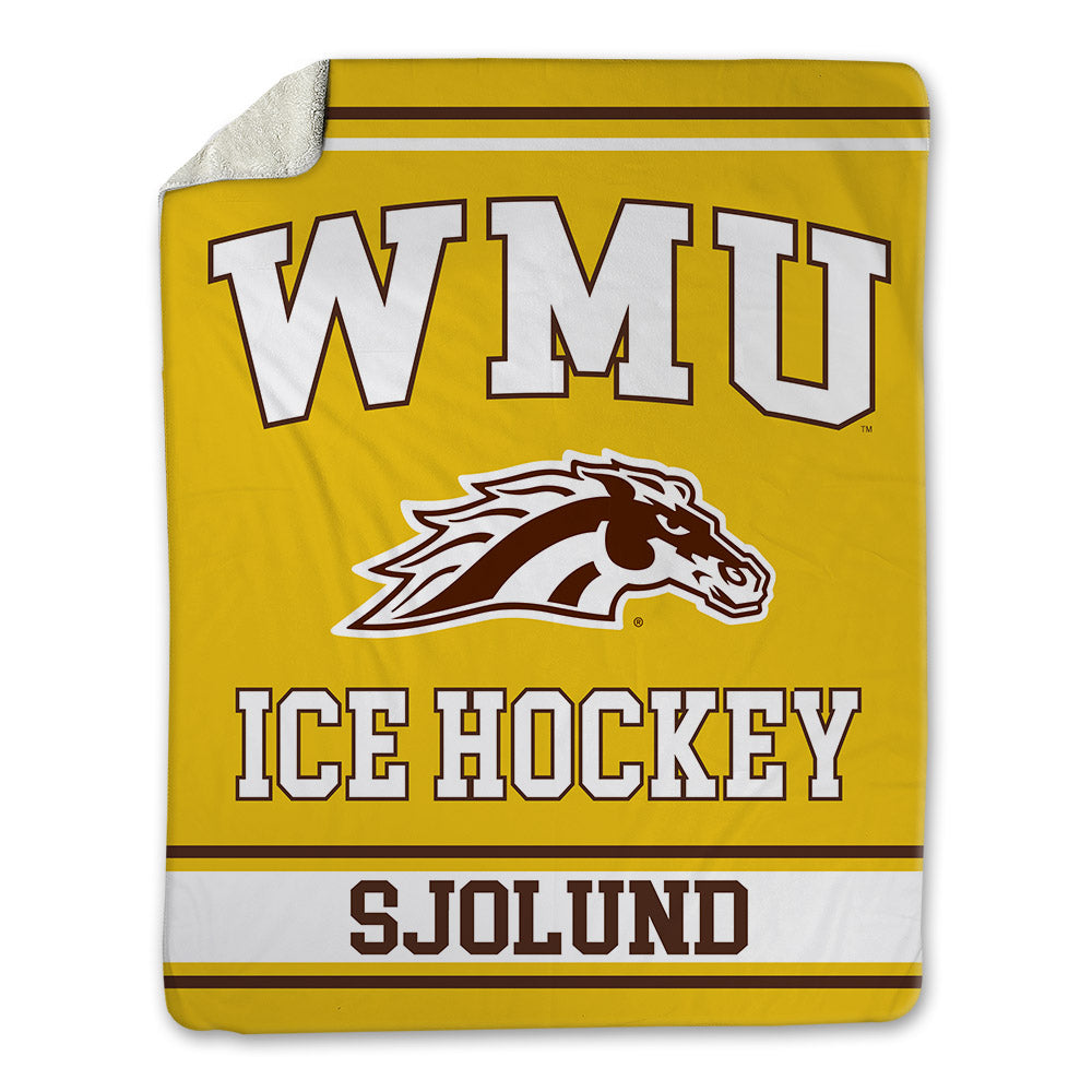 Western Michigan - NCAA Men's Ice Hockey : Samuel Sjolund - Blanket-0