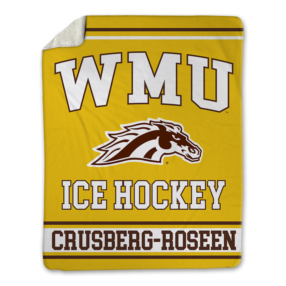 Western Michigan - NCAA Men's Ice Hockey : Cole Crusberg-Roseen - Blanket-0