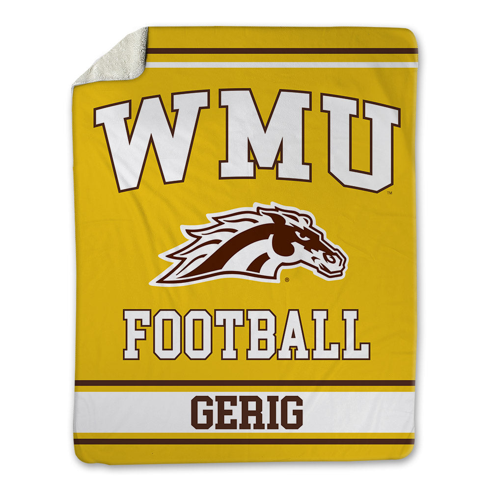 Western Michigan - NCAA Football : Will Gerig - Blanket-0