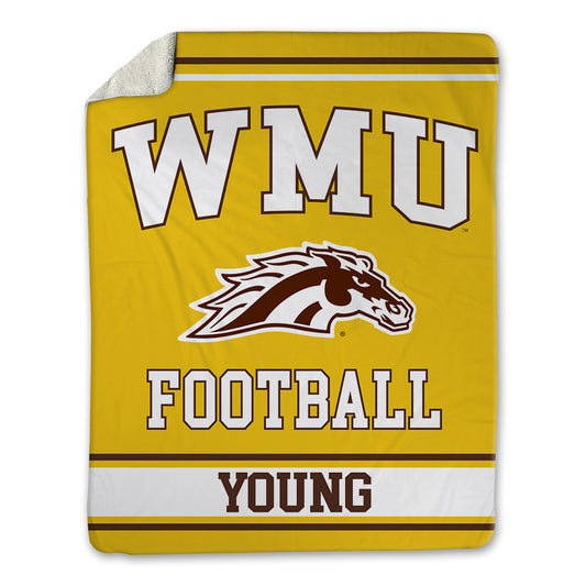 Western Michigan - NCAA Football : Jameson Young - Blanket-0