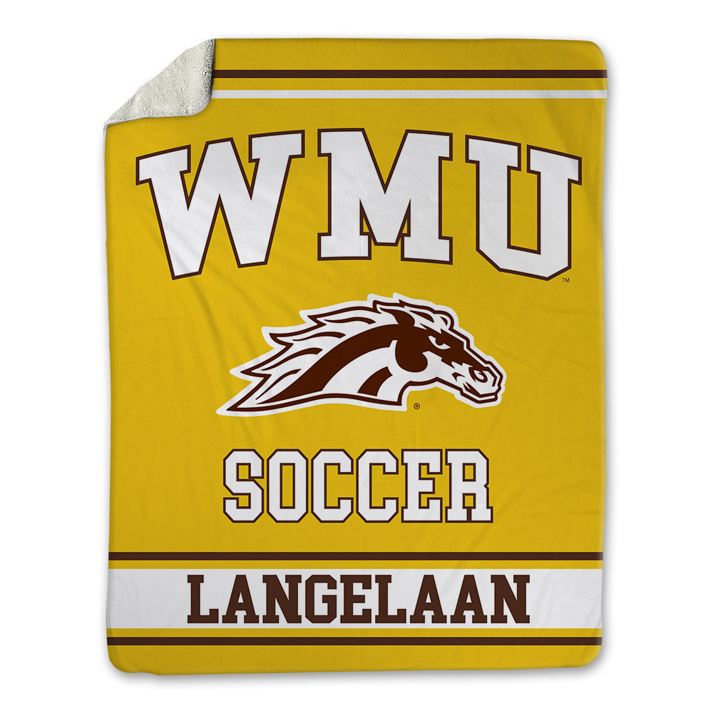 Western Michigan - NCAA Women's Soccer : Brianna Langelaan - Blanket-0