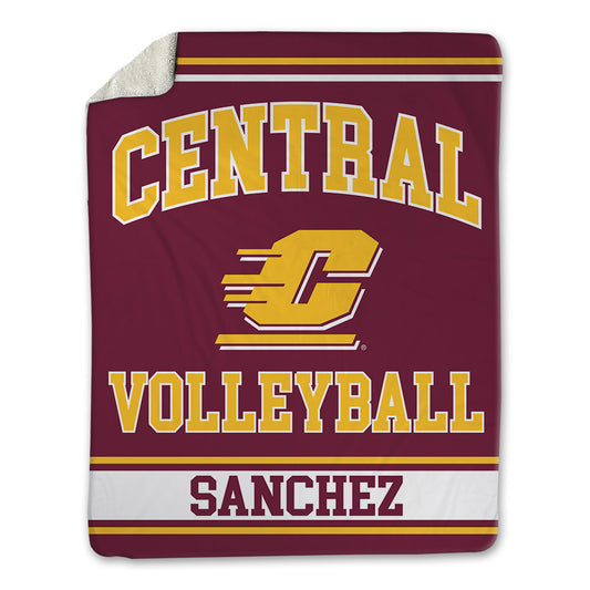 Central Michigan - NCAA Women's Volleyball : Karla Sanchez - Blanket-0