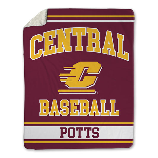 Central Michigan - NCAA Baseball : Tyson Potts - Blanket-0