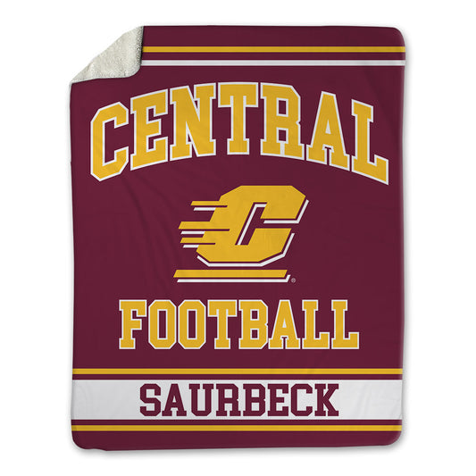Central Michigan - NCAA Football : Jacob Saurbeck - Blanket-0