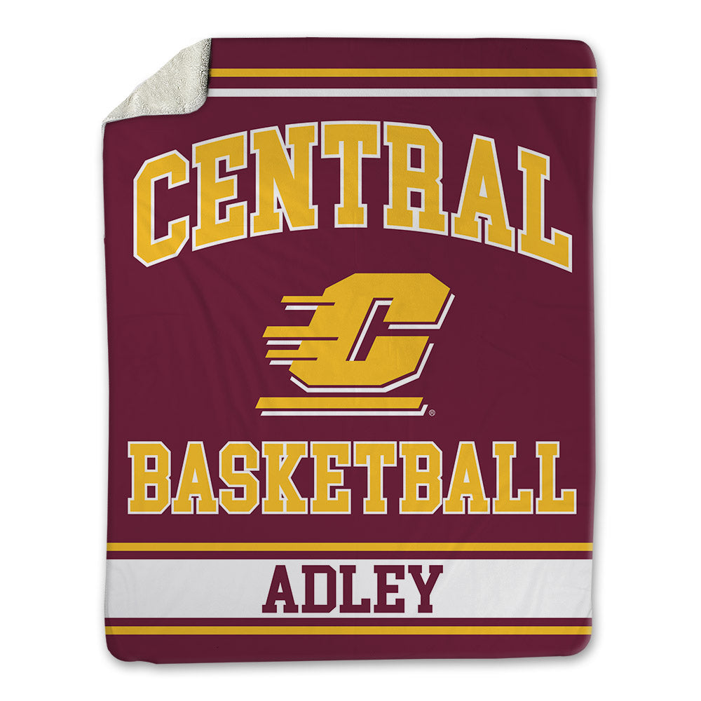 Central Michigan - NCAA Men's Basketball : Tamario Adley - Blanket-0