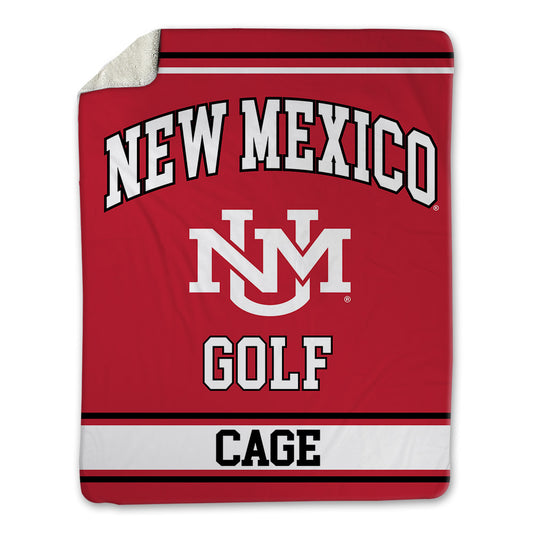 New Mexico - NCAA Men's Golf : Oliver Cage - Blanket-0