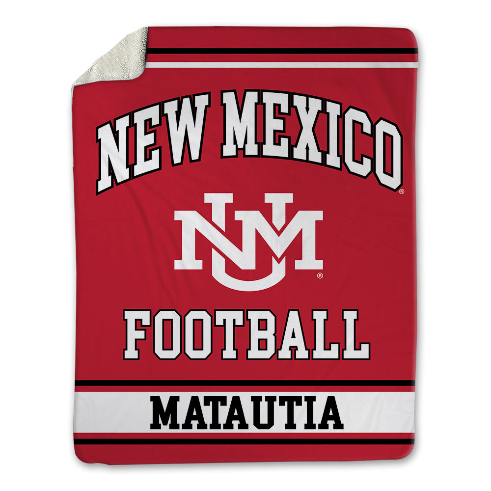 New Mexico - NCAA Football : Jojo Matautia - Blanket-0