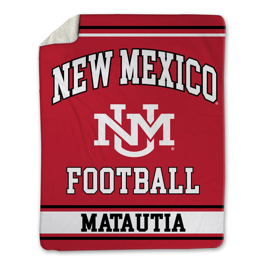 New Mexico - NCAA Football : Jojo Matautia - Blanket-0